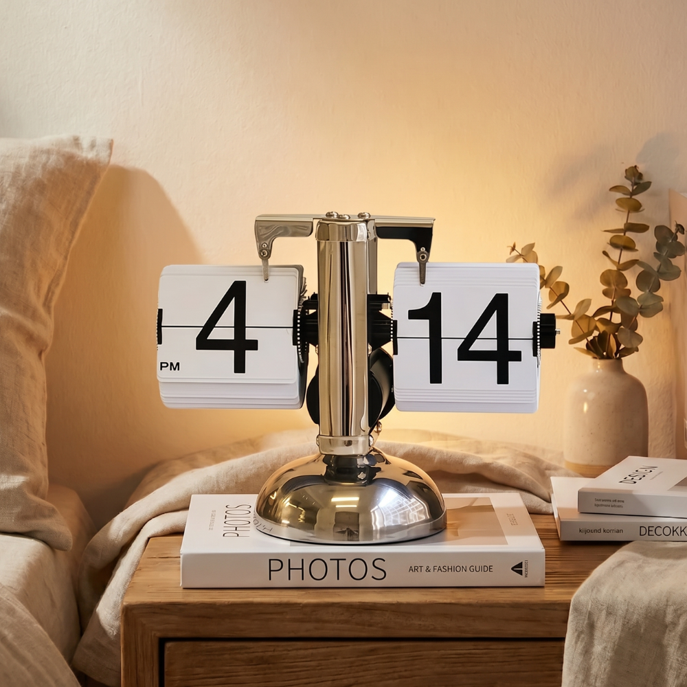 Stainless Steel Retro Timepiece With Contemporary Design
