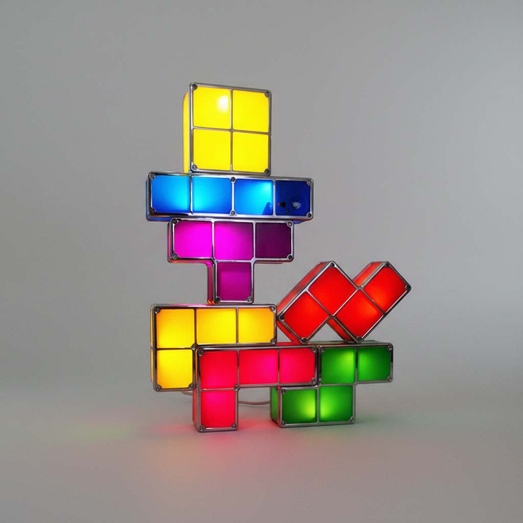 PixelTower Retro Gaming Light — Stackable Modular Light Blocks