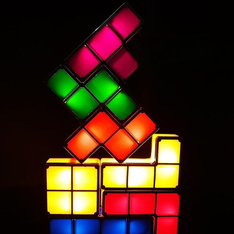 PixelTower Retro Gaming Light — Stackable Modular Light Blocks