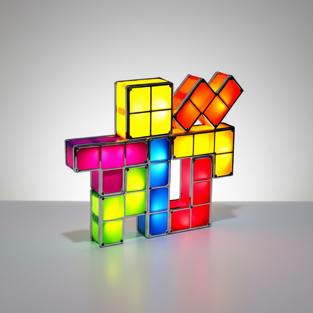 PixelTower Retro Gaming Light — Stackable Modular Light Blocks