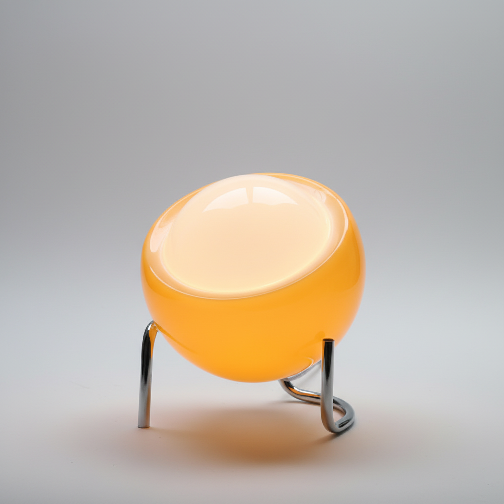 Retro szklana lampa stołowa GlassHaven — ciepłe oświetlenie nastrojowe