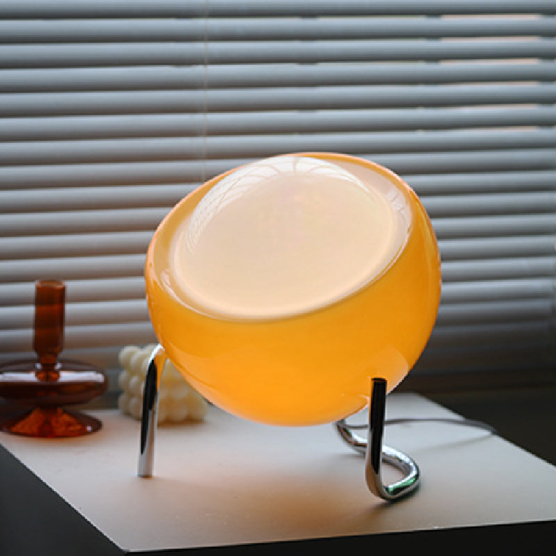 Retro szklana lampa stołowa GlassHaven — ciepłe oświetlenie nastrojowe