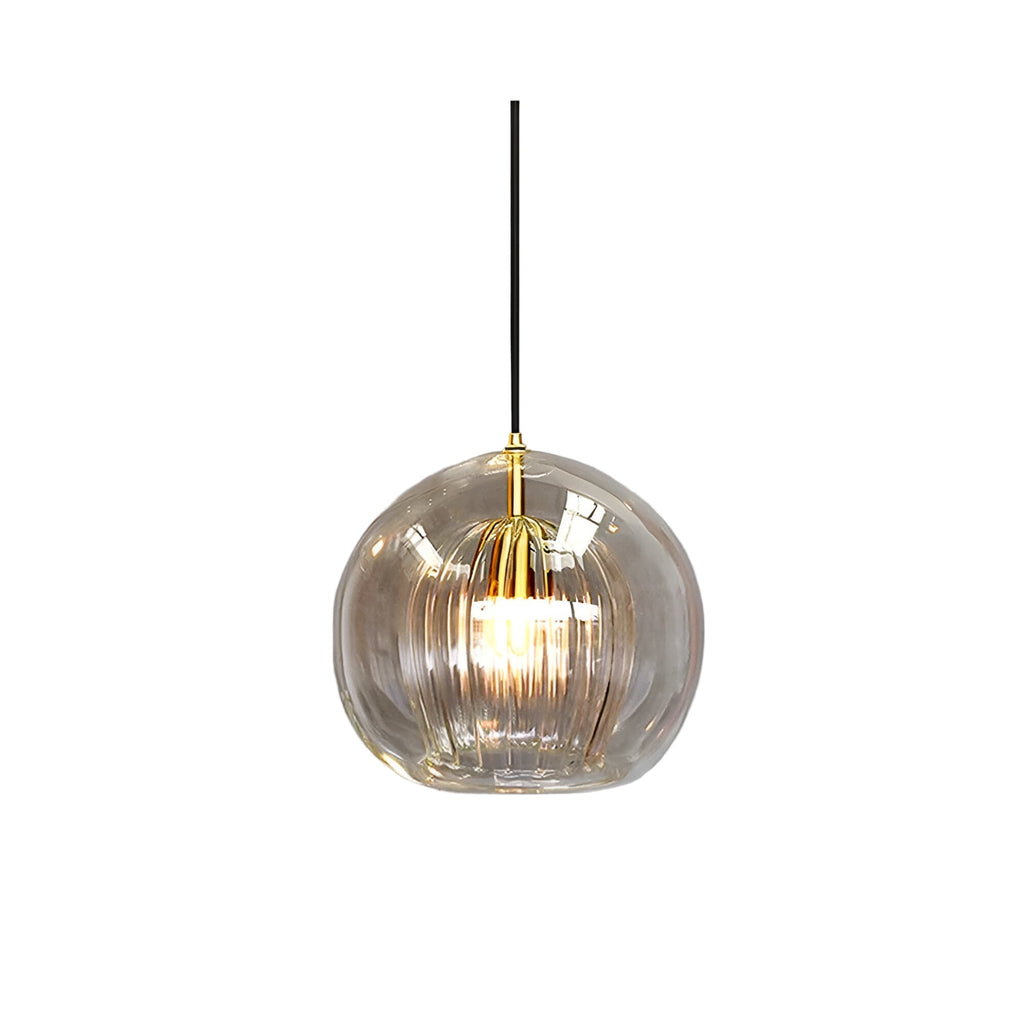 Luminária de Teto com Globo de Vidro Vintage e Altura Ajustável para Cozinha