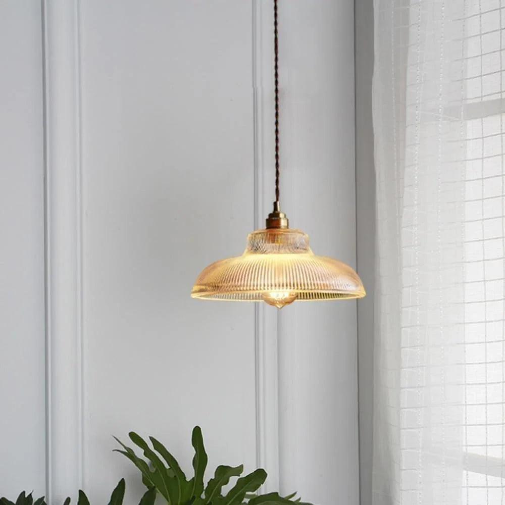 Vintage glaslampe med justerbar højde