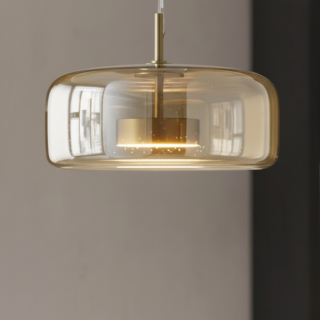 Lampă suspendată retro HangingGleam — Lampă suspendată cu lumină ambientală caldă