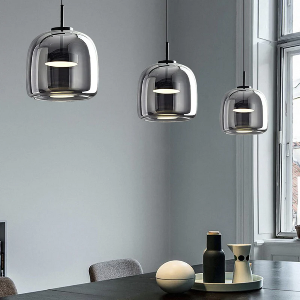 Lampă suspendată retro HangingGleam — Lampă suspendată cu lumină ambientală caldă