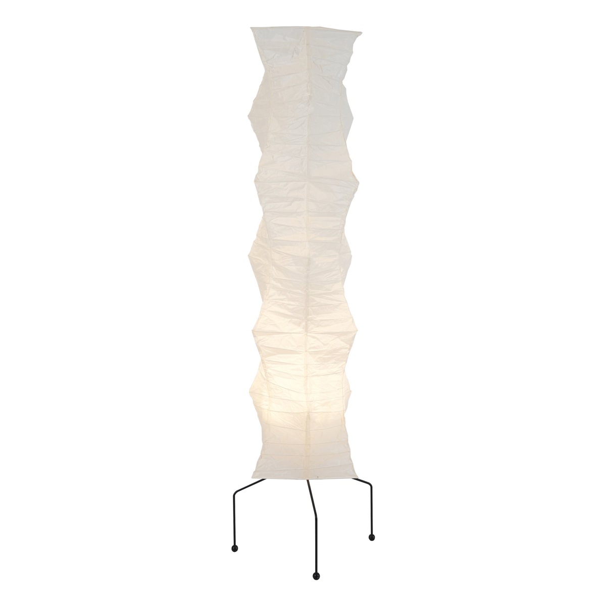 Hikari rispapirlampe på tripod til Japandi stue