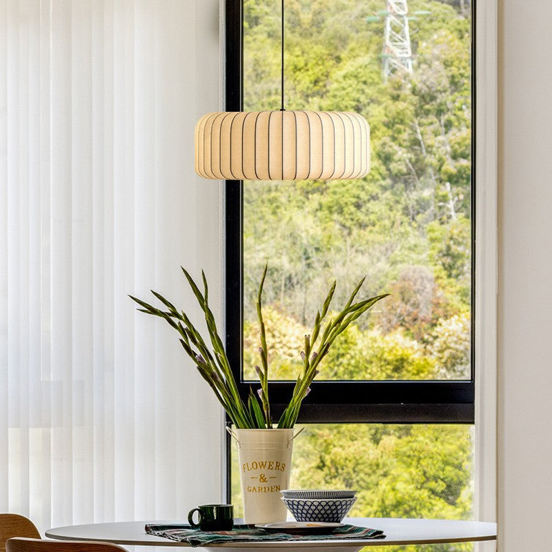 Lampada con paralume in carta di riso stile Japandi con altezza regolabile