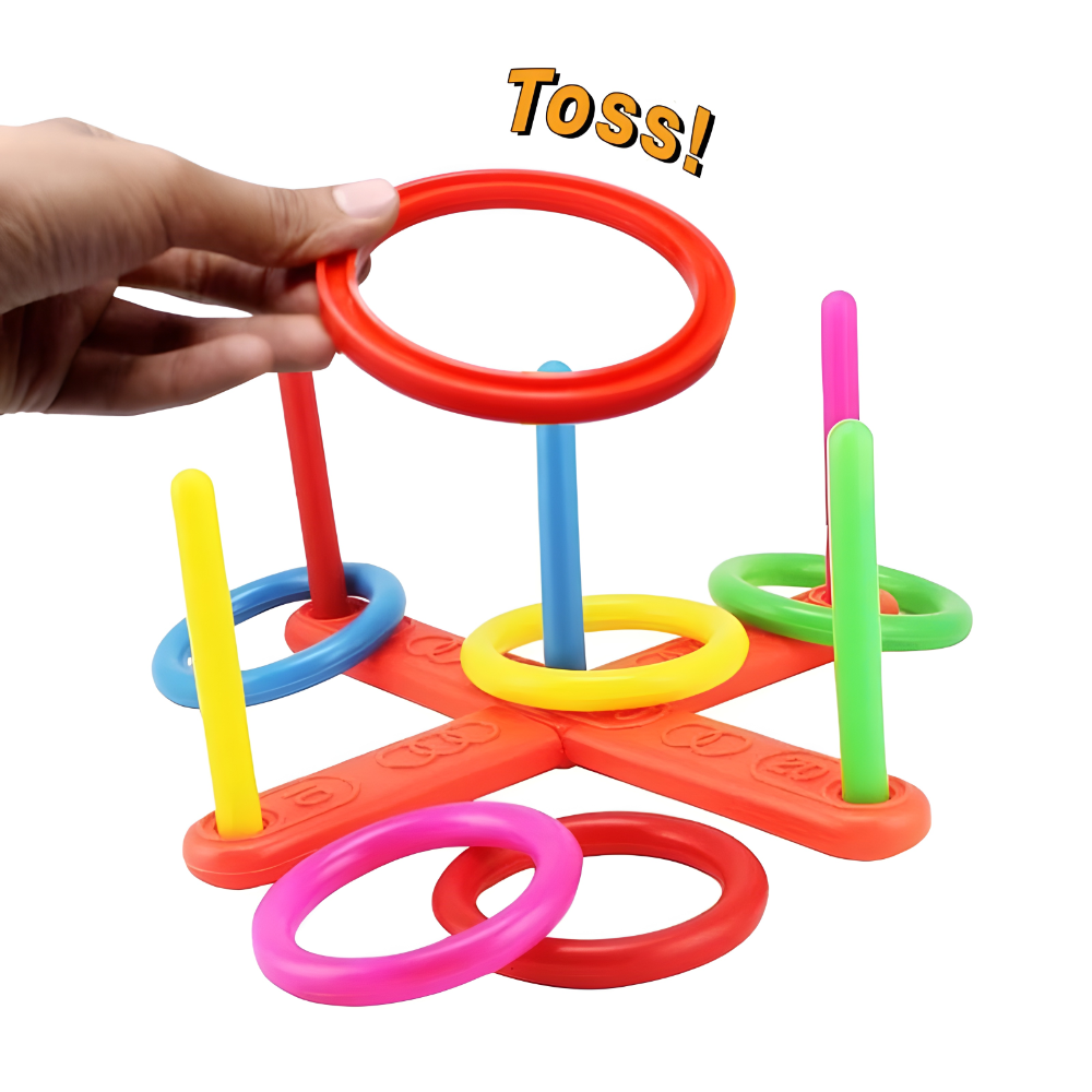 Ring Toss Outdoor Game Portable Family Party Set | Meowbutter