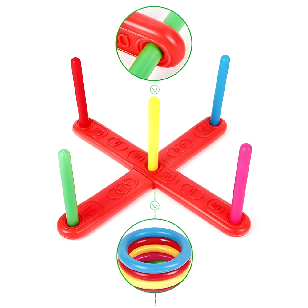 Ring Toss Outdoor Game Portable Family Party Set | Meowbutter