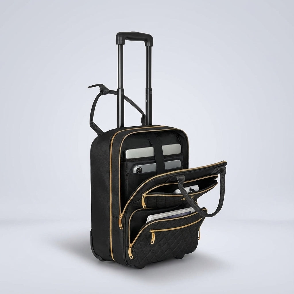 SwiftSeat Wózek na kółkach — komora na laptopa do bagażu podręcznego pod siedzenie