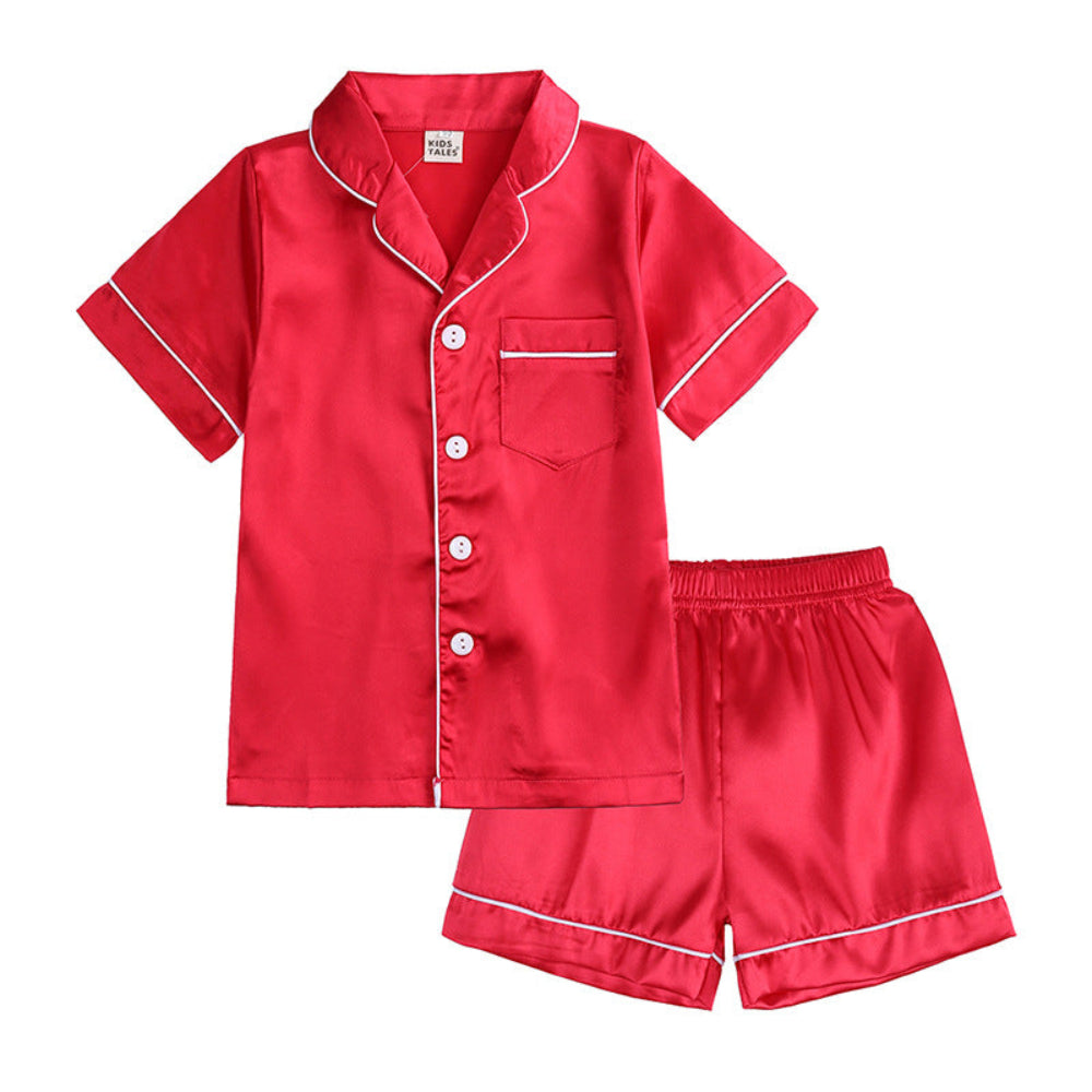 Kids Button-Top Sleepwear Set — Coordinating Top and Bottoms