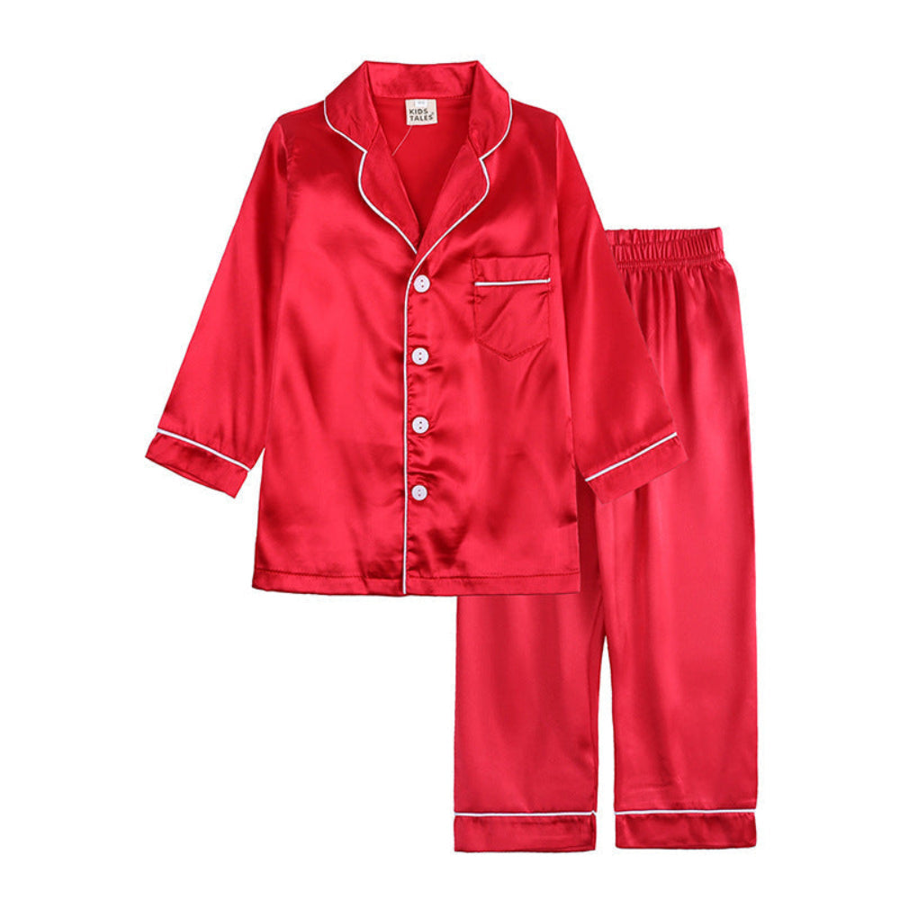 Kids Button-Top Sleepwear Set — Coordinating Top and Bottoms