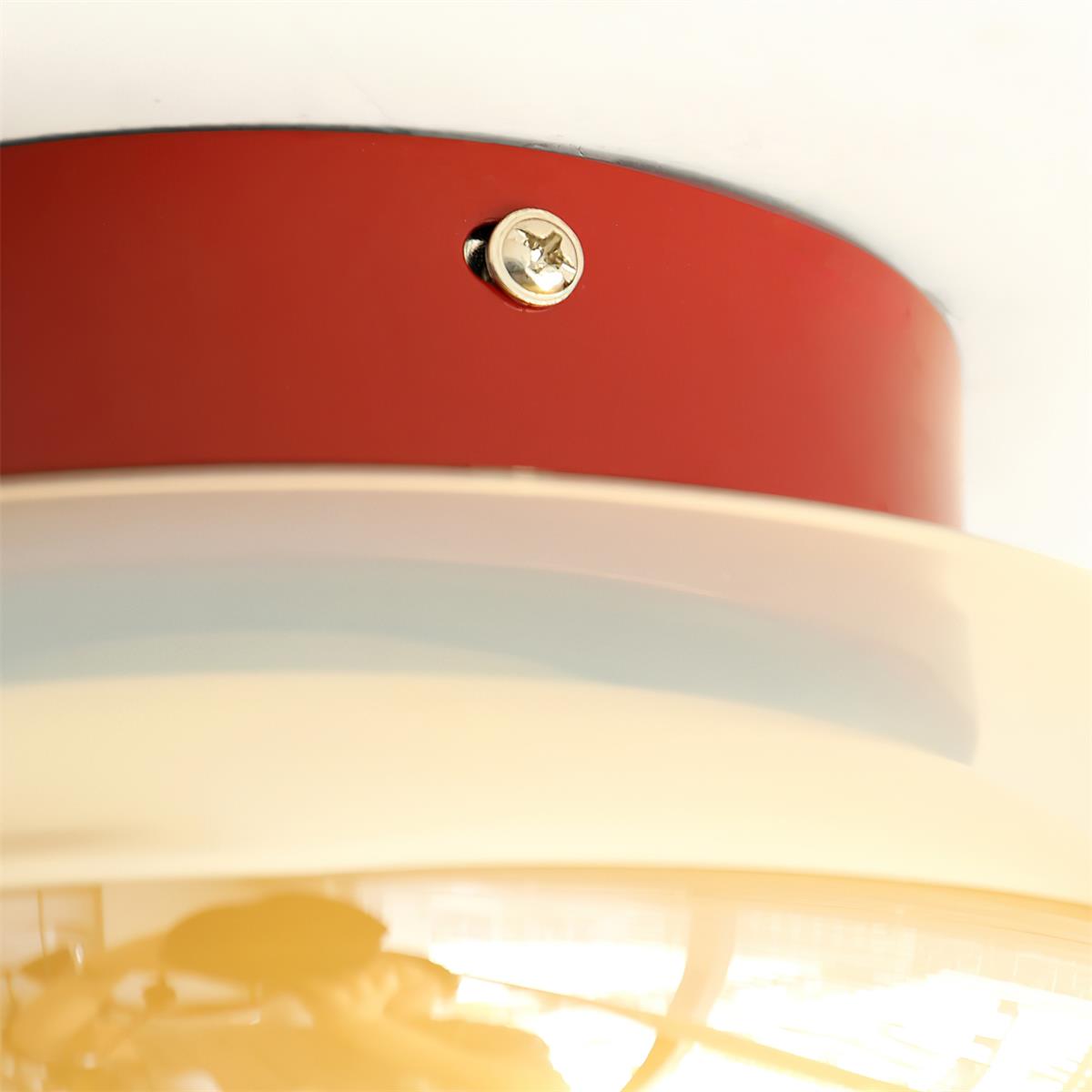 Lampada da soffitto a plafoniera in vetro retrò giugno | Lampada LED da interno | Meowbutter