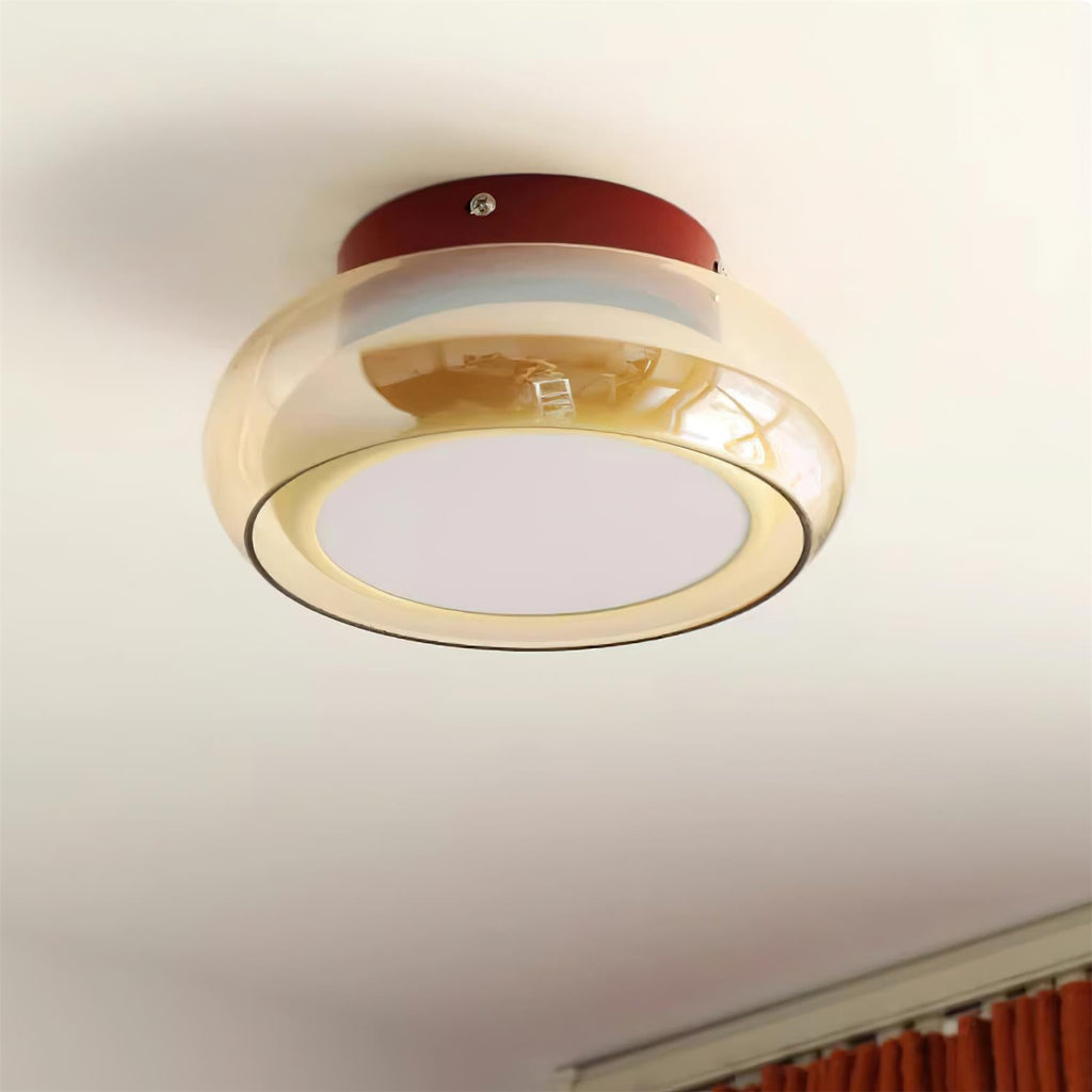 Lampada da soffitto a plafoniera in vetro retrò giugno | Lampada LED da interno | Meowbutter