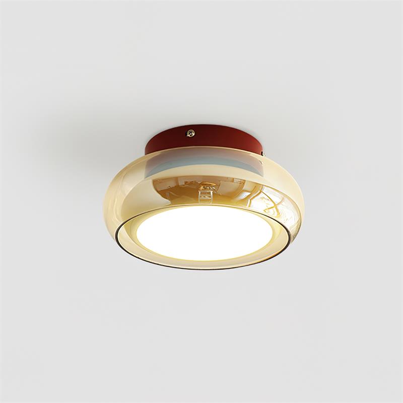 Lampada da soffitto a plafoniera in vetro retrò giugno | Lampada LED da interno | Meowbutter