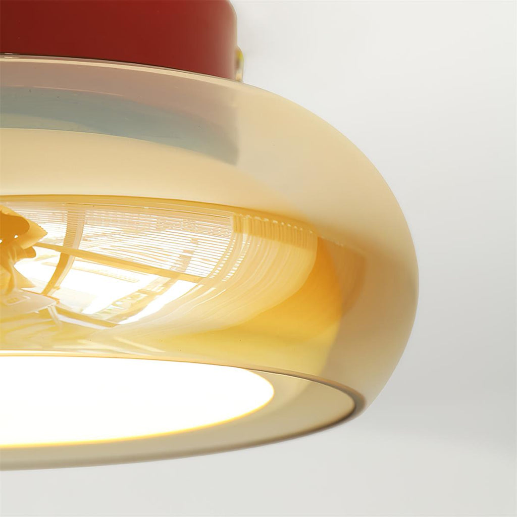 Lampada da soffitto a plafoniera in vetro retrò giugno | Lampada LED da interno | Meowbutter