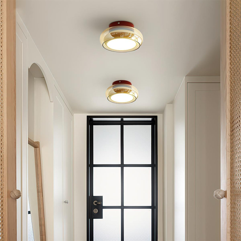 Lampada da soffitto a plafoniera in vetro retrò giugno | Lampada LED da interno | Meowbutter