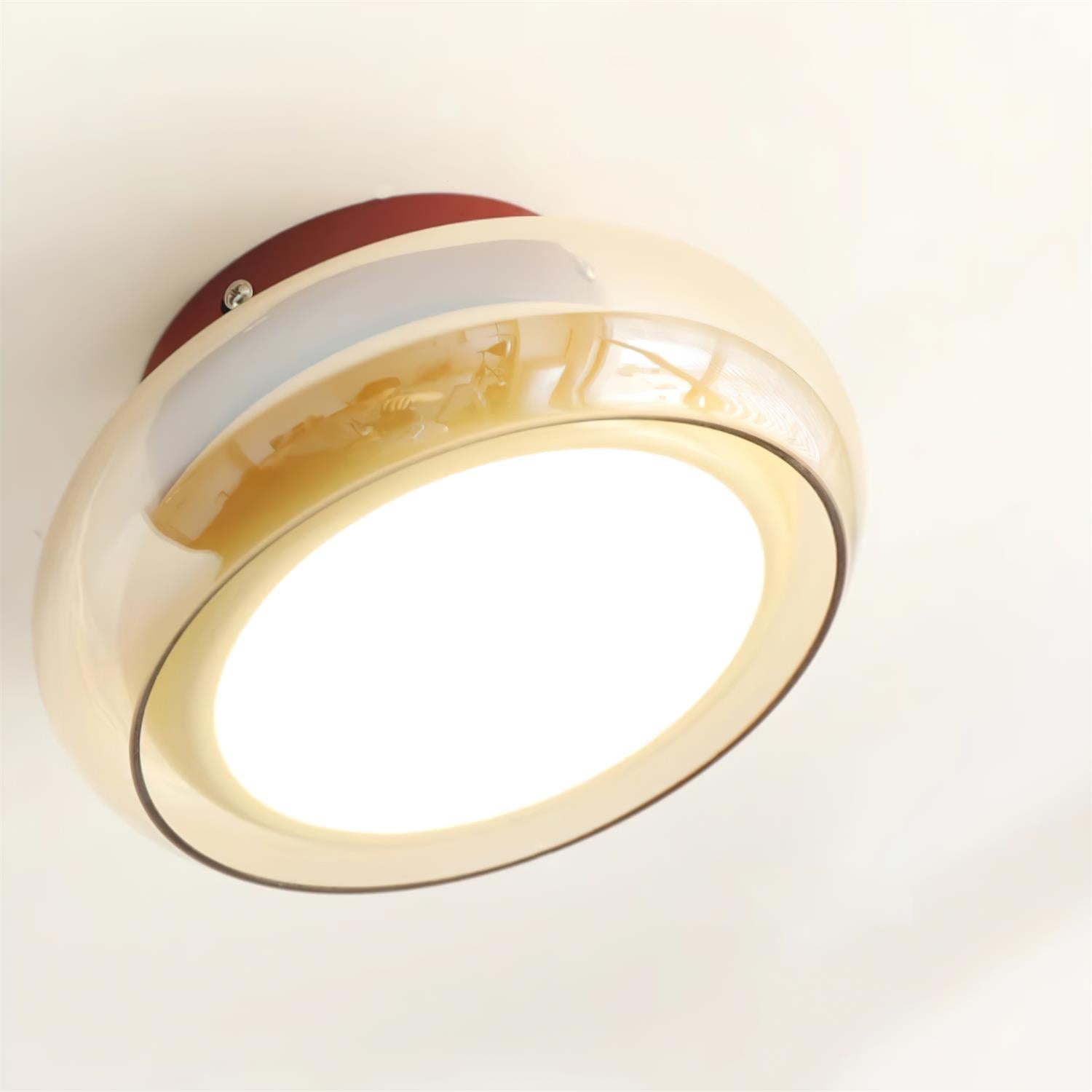 Lampada da soffitto a plafoniera in vetro retrò giugno | Lampada LED da interno | Meowbutter