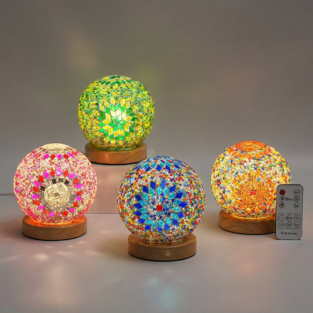 BohoLumen Round Bohemian Table Lamp — Decorative Lighting