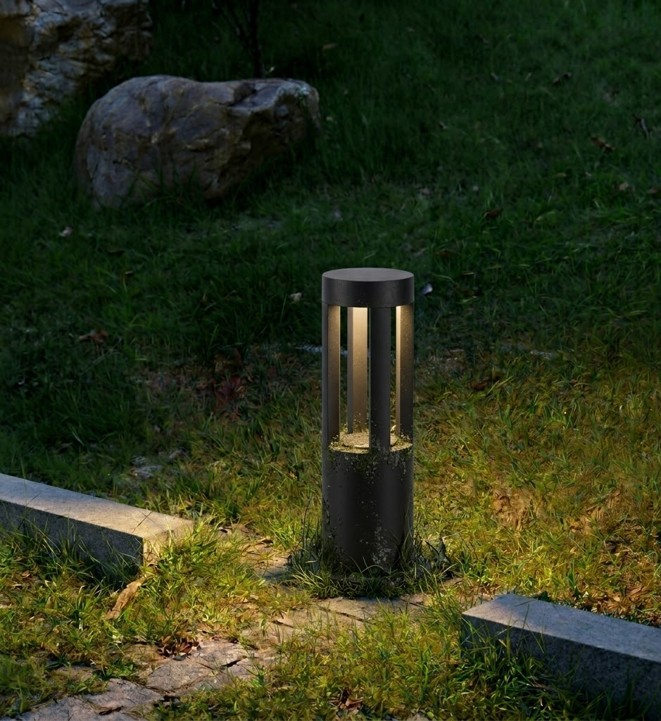 Modern Black Aluminum LED Pathway Light — Waterproof Outdoor Fixture