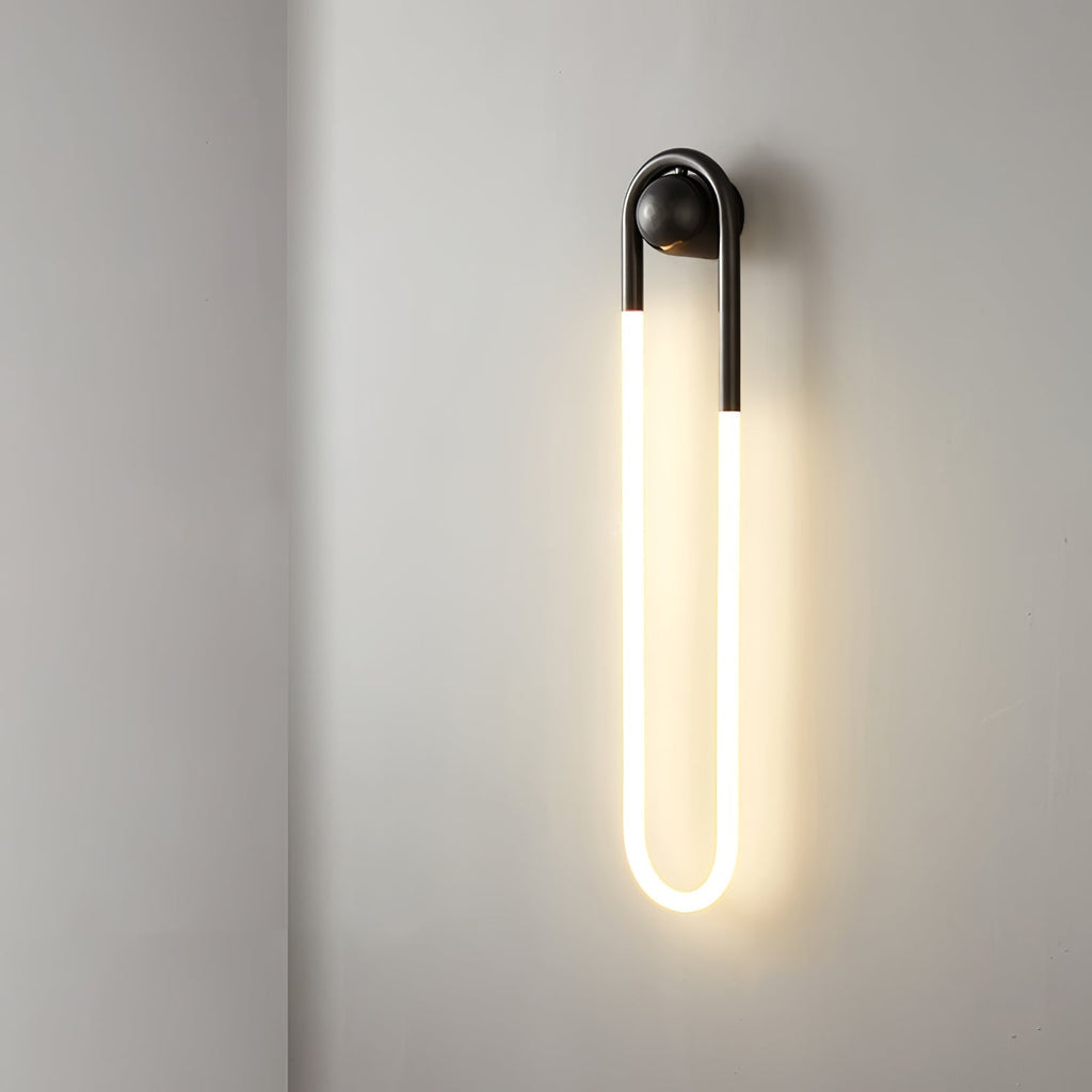 مصباح حائط LED عصري وبسيط - إطار نحاسي وأسود ولوحة أكريليك بيضاء