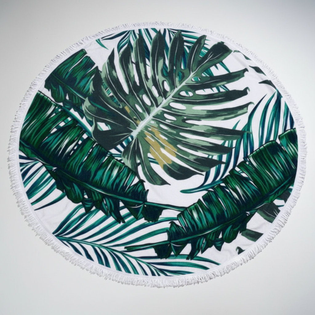 SunnySpot Round Beach Towel — Distinctive Easy-Spot Design