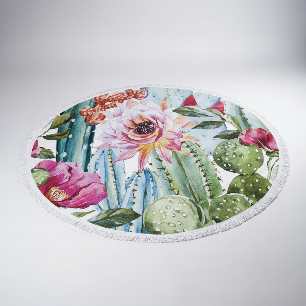 SunnySpot Round Beach Towel — Distinctive Easy-Spot Design