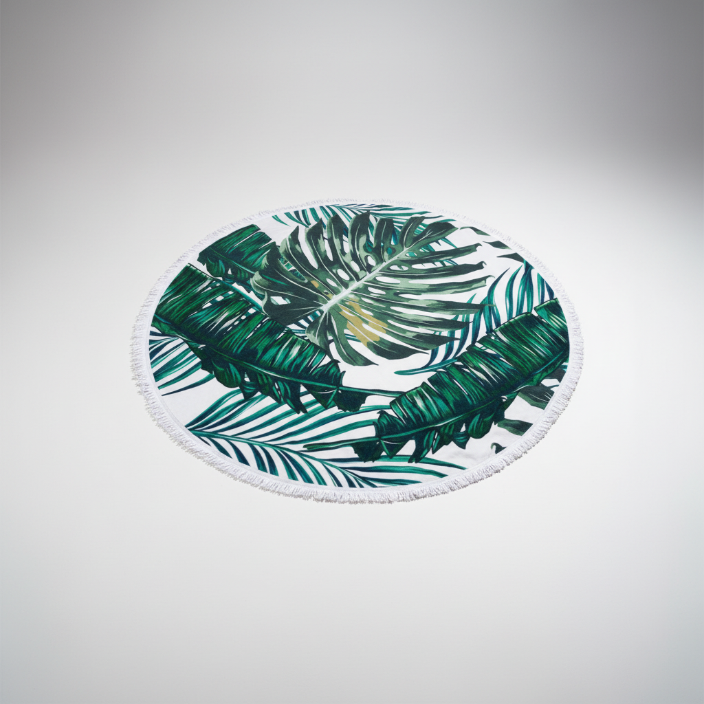 SunnySpot Round Beach Towel — Distinctive Easy-Spot Design