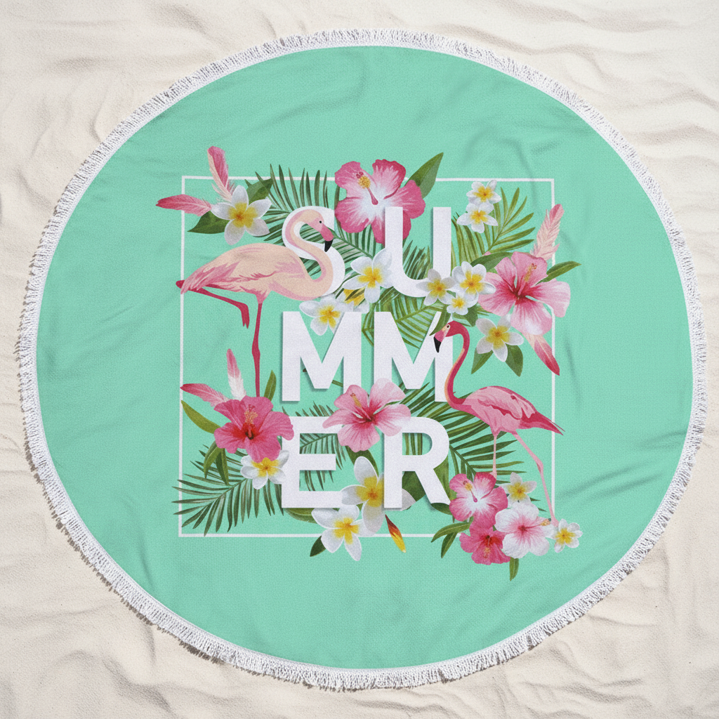 SunnySpot Round Beach Towel — Distinctive Easy-Spot Design
