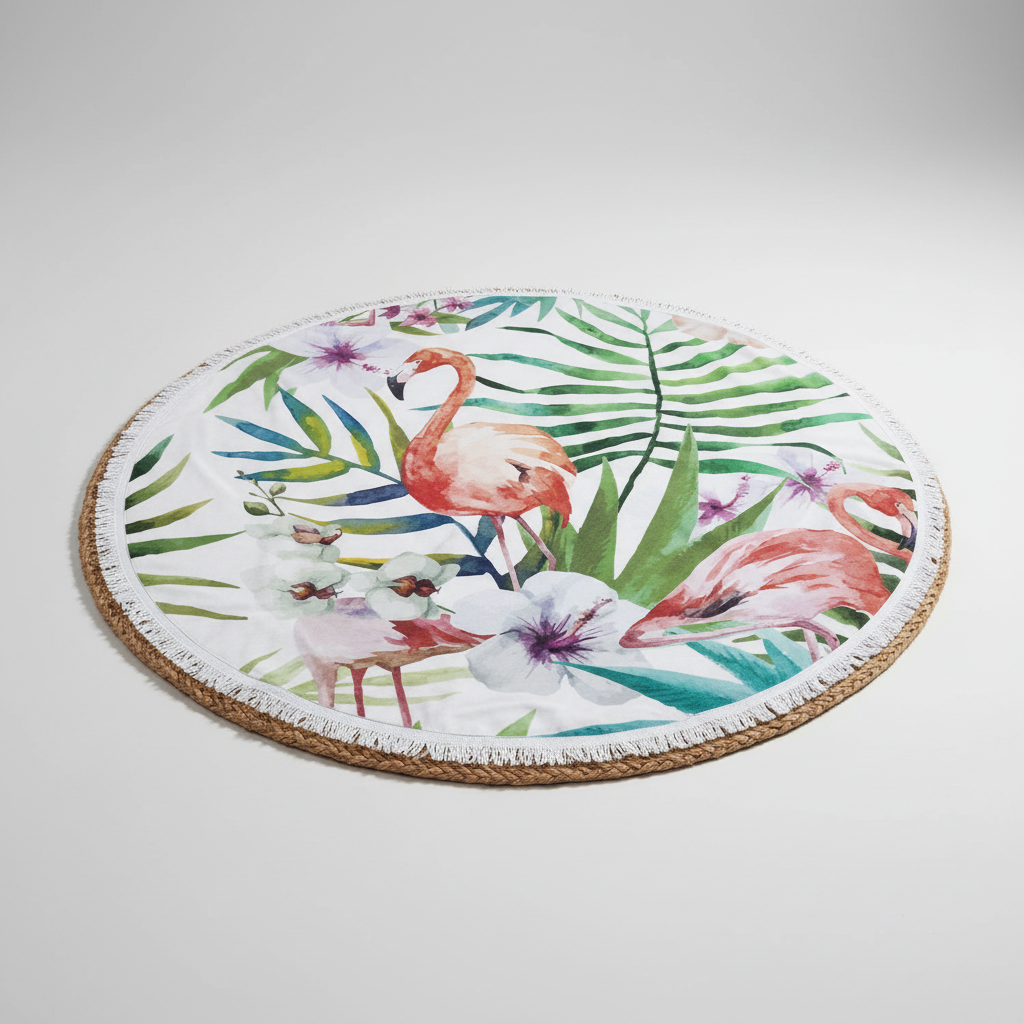 SunnySpot Round Beach Towel — Distinctive Easy-Spot Design