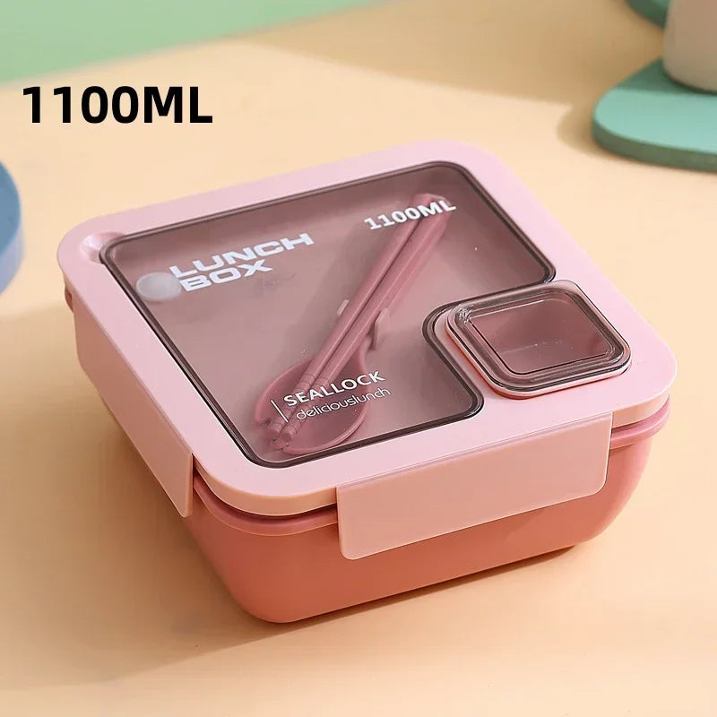 BentoGo 850ml Leakproof Lunch Box — Built-In Cutlery, Microwave and Dishwasher Safe