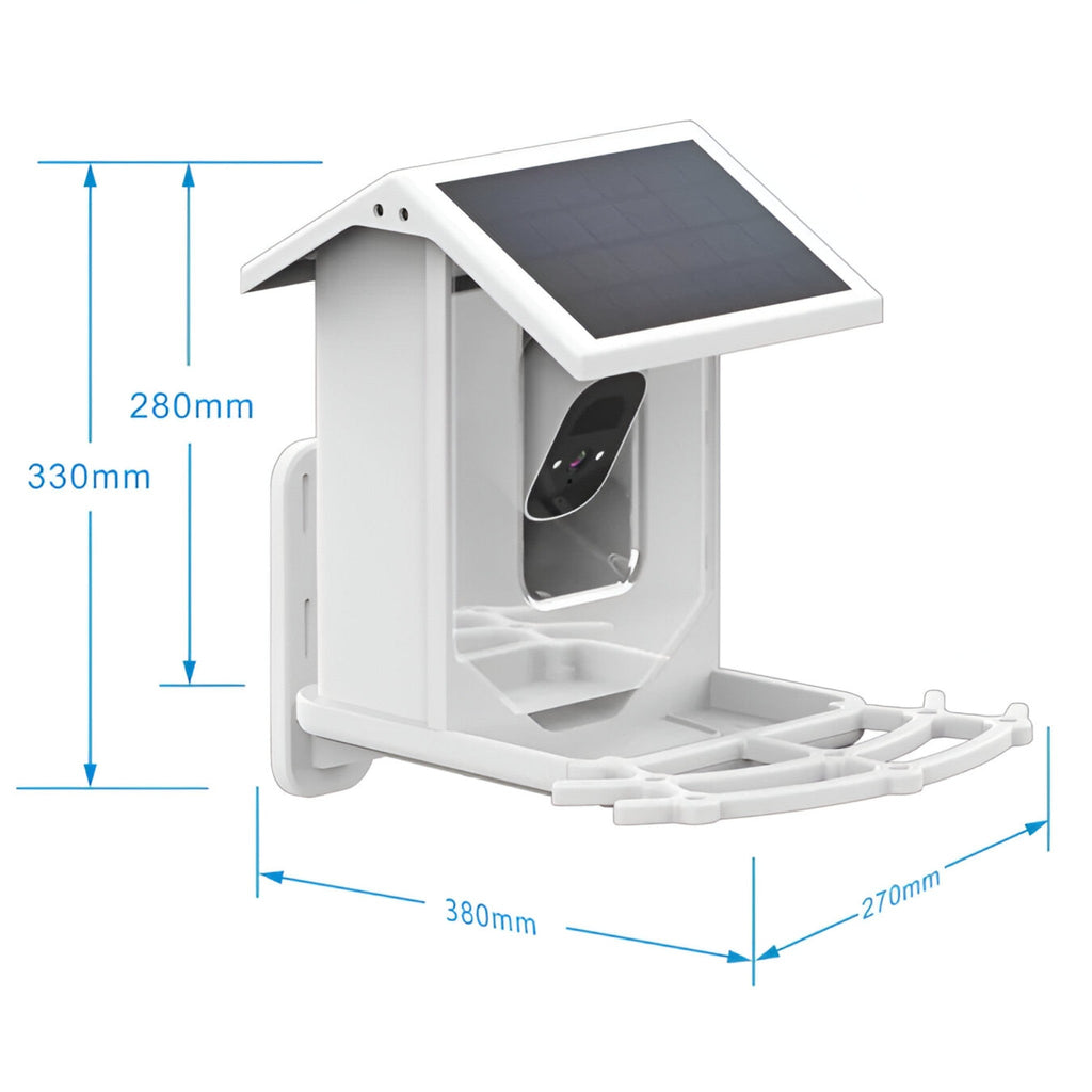 Smart Bird Feeder - 1080P HD Camera - AI Bird Recognition - Solar Powered - WiFi | meowbutter