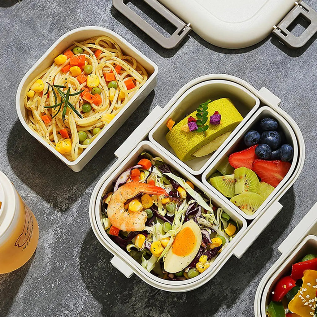 FreshMate Bento-låda med tre fack och läckagesäkert lock — 800ml