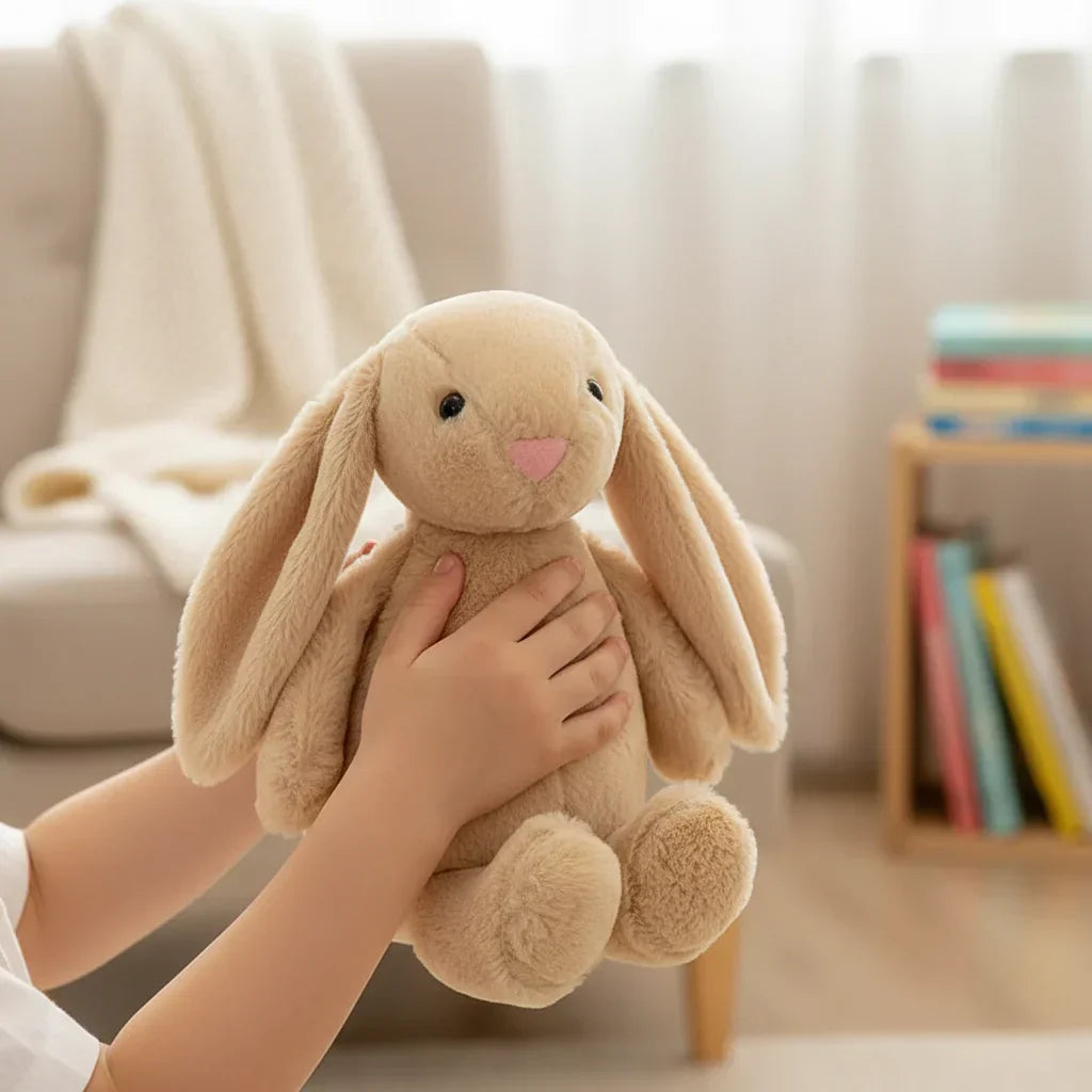 Απαλό λούτρινο κρεμαστό κουνέλι Bunnycat — συμπαγής σχεδιασμός με γέμιση, 10 Cm