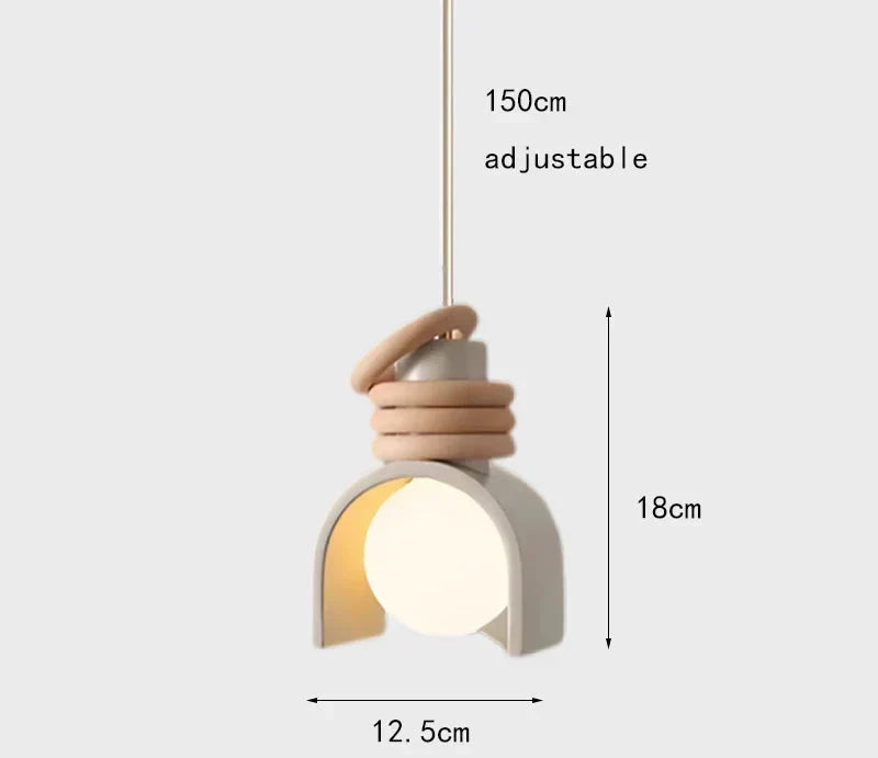 Lampada a sospensione minimalista in resina Wabi-Sabi
