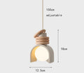 Lampada a sospensione minimalista in resina Wabi-Sabi