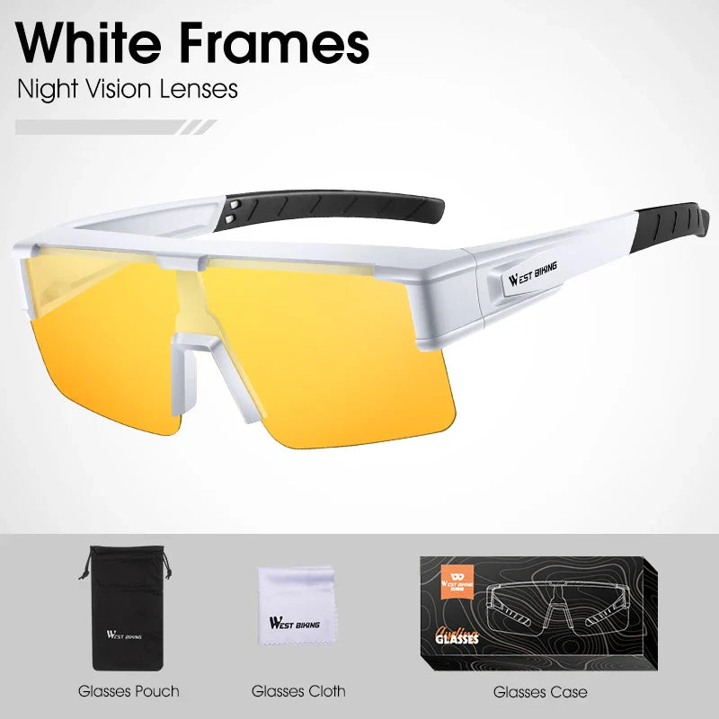 Óculos de Ciclismo WEST BIKING Fotocromáticos com Proteção UV400 - Meowbutter