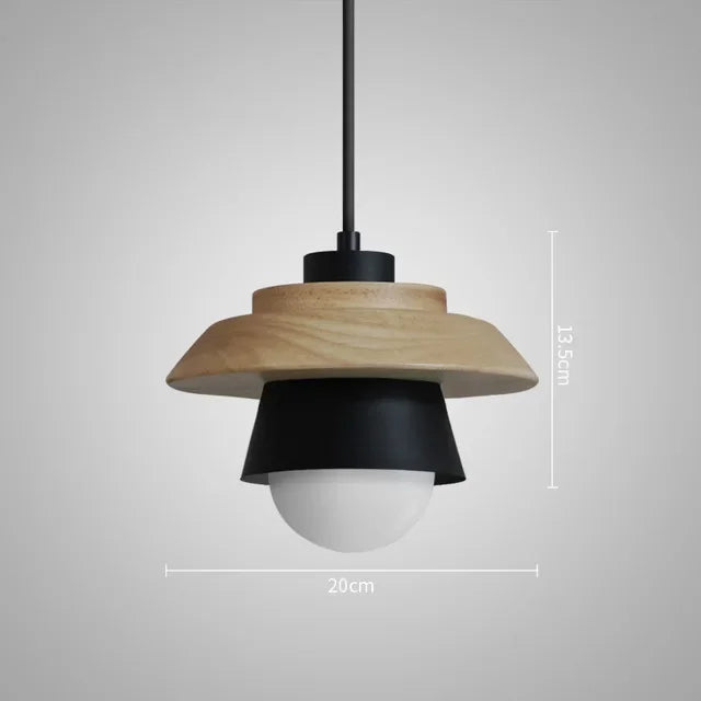 Nordic Wood Pendant Light | Colourful Macaron Design | Meowbutter