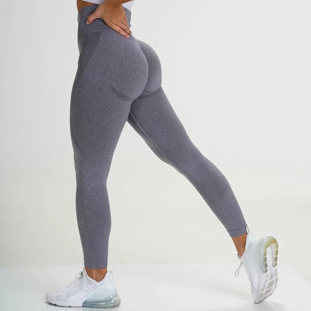 Sømløse leggings med høj talje — Elastisk spandexblanding, figursyet pasform