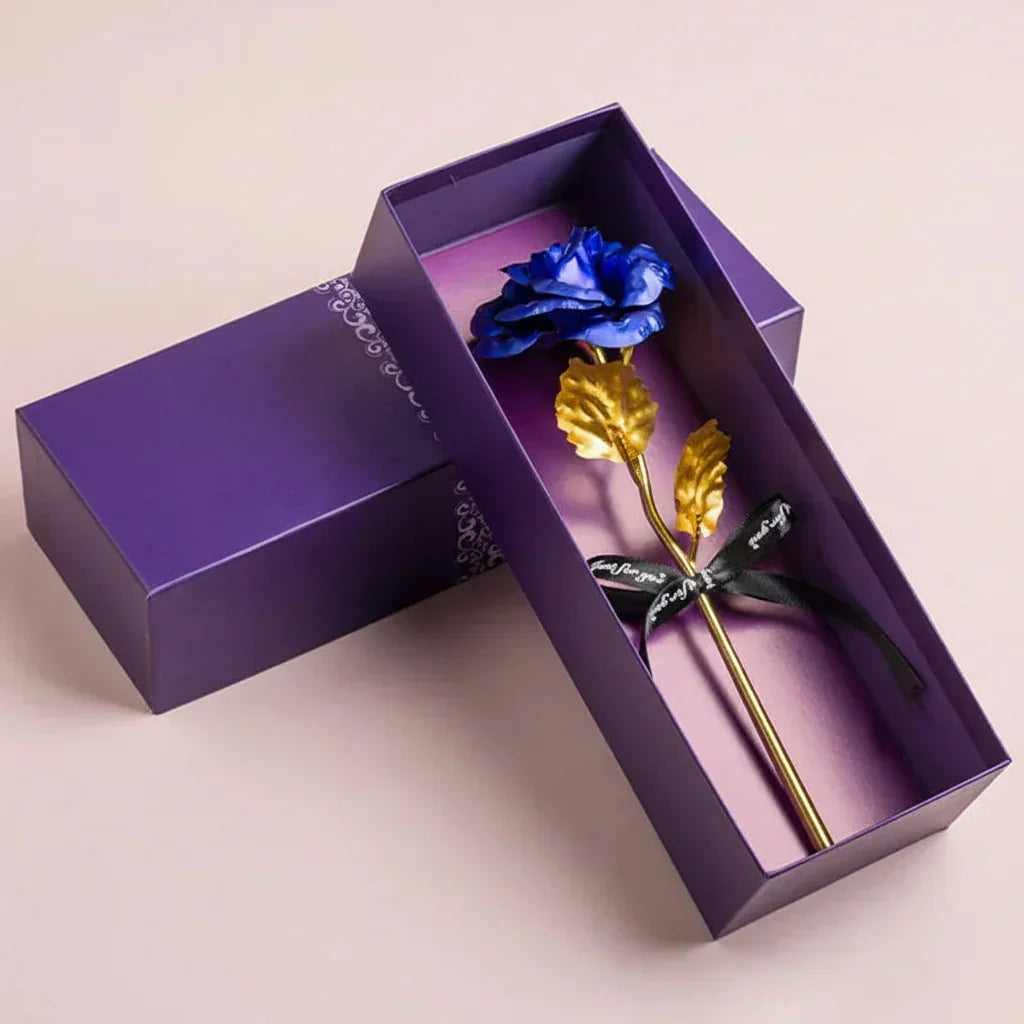 Gaveæske med kunstig rose — vedligeholdelsesfri blomsterdekoration