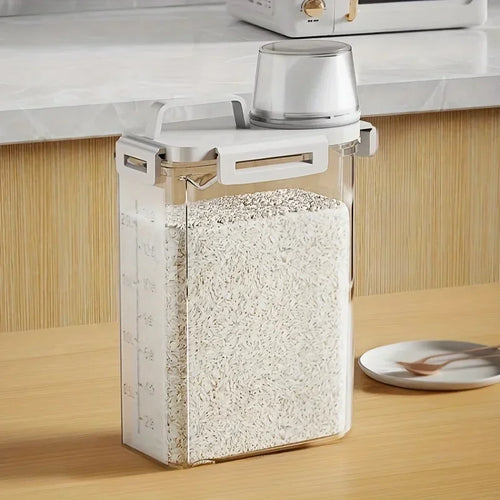 2.5L Airtight Storage Container — Integrated Dispenser Lid And Measuring Cup