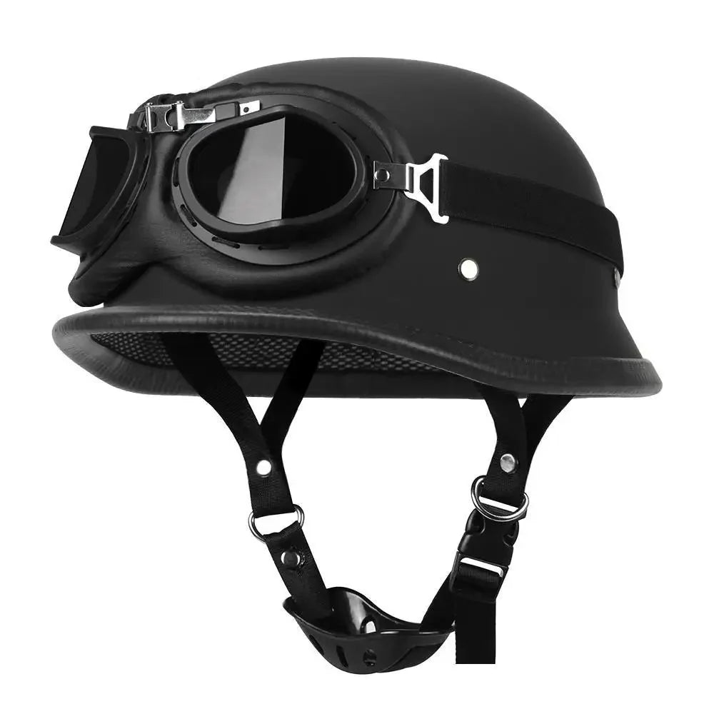 DOT-certificeret halv hjelm retro motorcykel - Meowbutter