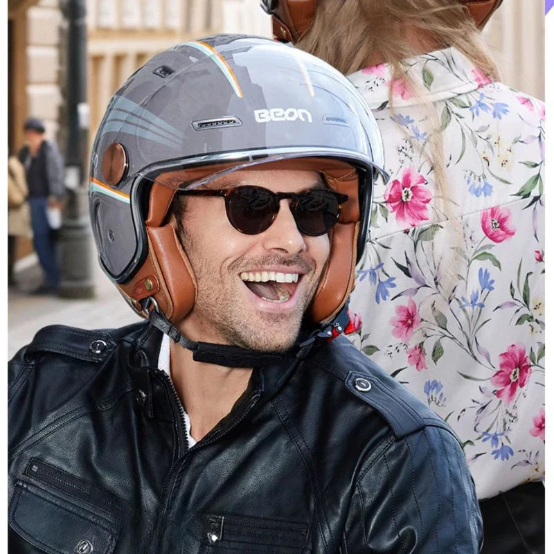 Casco de motocicleta retro - Meowbutter