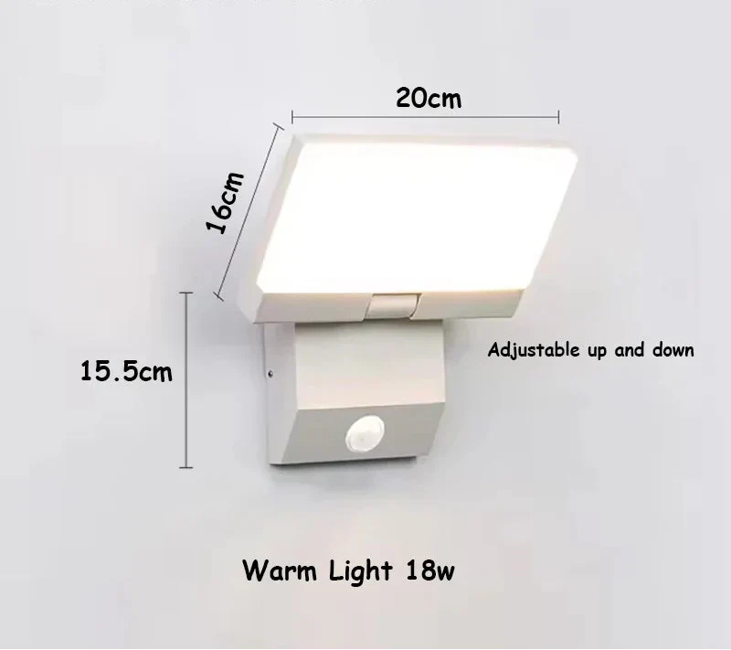LumiFold Outdoor Wall Light | IP65 Waterproof & Motion Sensor Option | Meowbutter