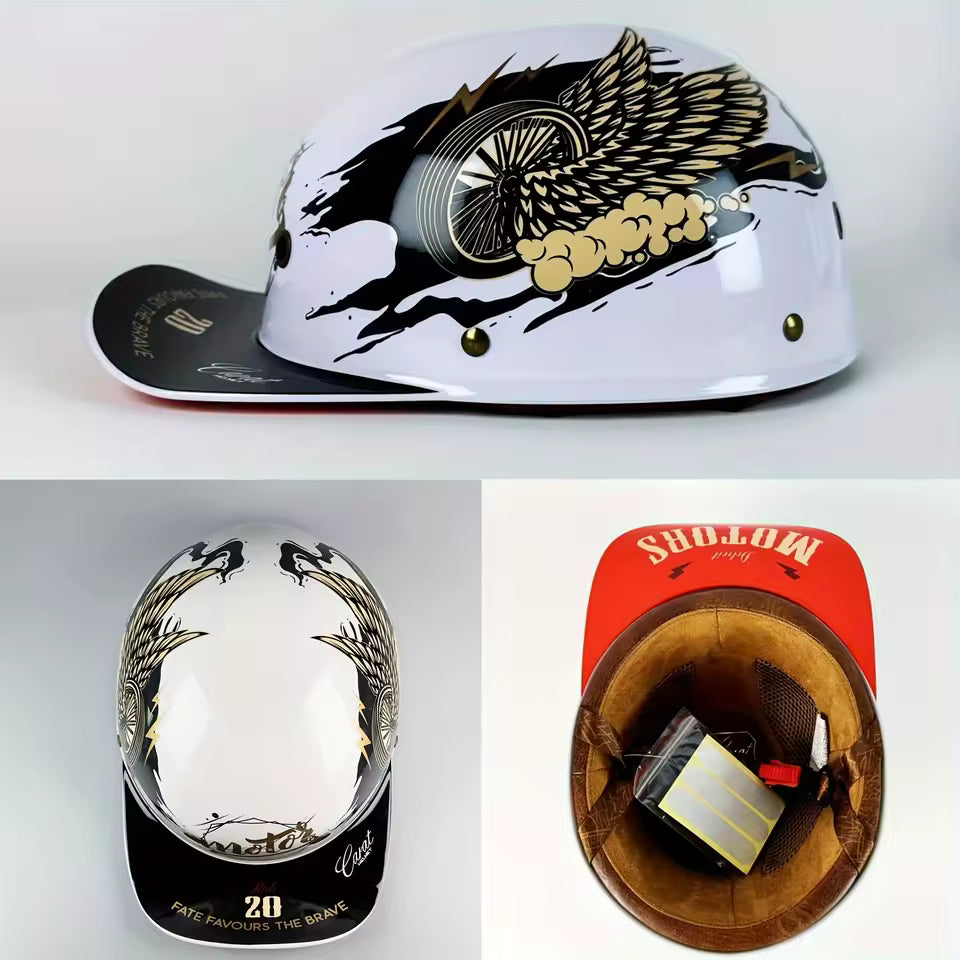 Casco Mezzo Retro Anni '90 – Stile Vintage da Strada - Meowbutter