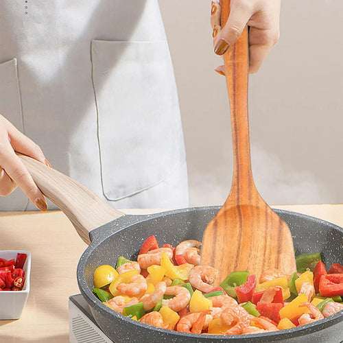 6 Piece Utensil Set For Kitchen Wooden Tools