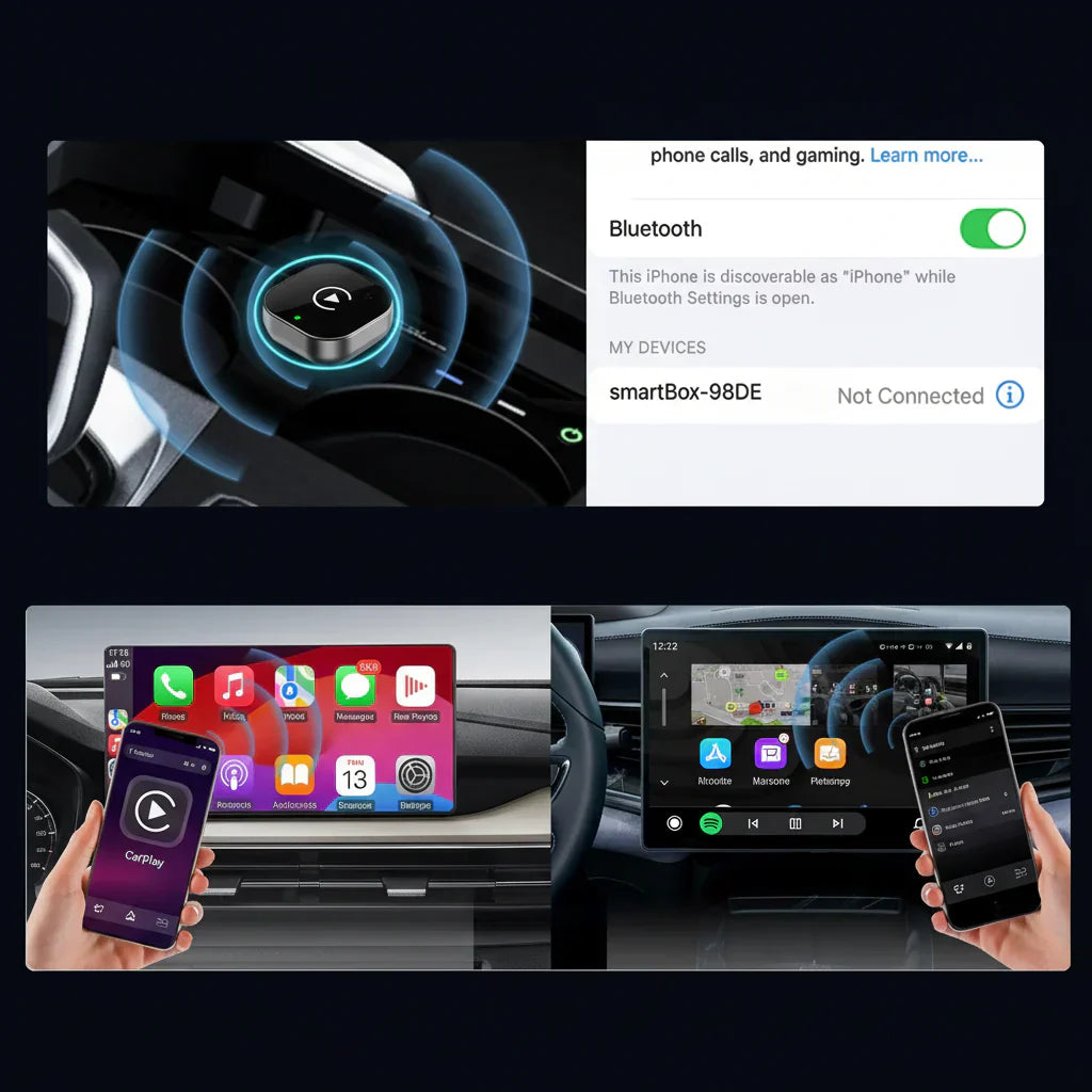 Trådløs CarPlay-adapter Android Auto USB Plug and Play-dongle | Meowbutter