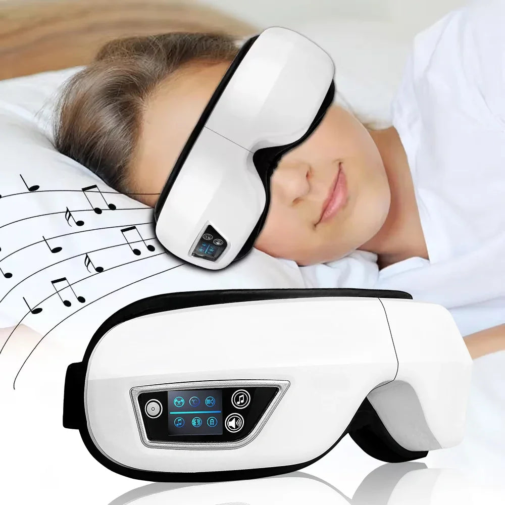 Ögonmassager - 6D luftkuddekompression - Bluetooth-musik - 4 lägen - 1200mAh | meowbutter