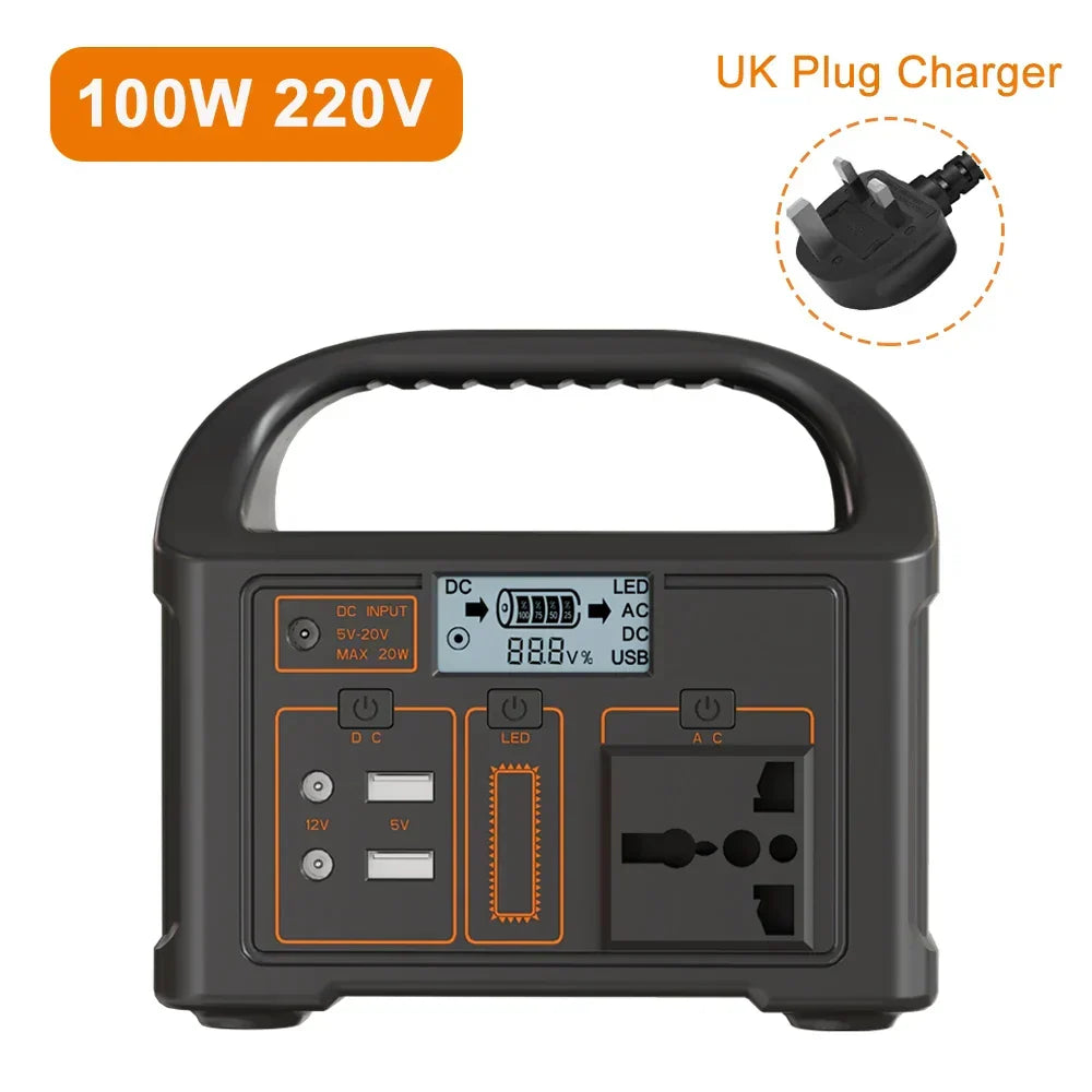 Hordozható Áramforrás - 100W - 24 000mAh LiFePO4 Akkumulátor - Napelemmel Kompatibilis | meowbutter